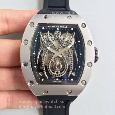 Replica Richard Mille 19-01 SF PVD / SS D1am0nd Spyder Dial M6T51