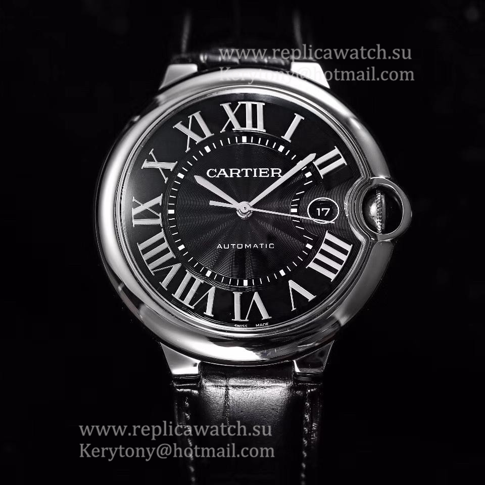 Copy Ca*t1er Ballon Bleu 42mm V9F SS Black Dial 1847 MC (Free Strap)