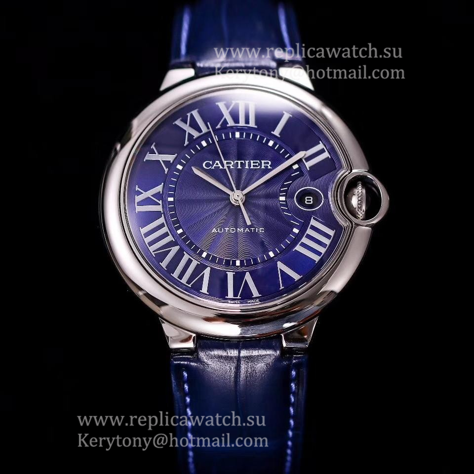 Replica Ca*t1er Ballon Bleu 42mm V9F SS Blue Dial 1847 MC (Free Strap)