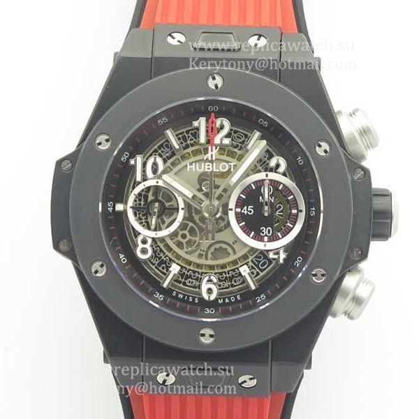 Perfect Replica Hublot Big Bang Unico Black Magic 411.CI.1170.RX 3AF Ceramic Skeleton Dial HUB1242