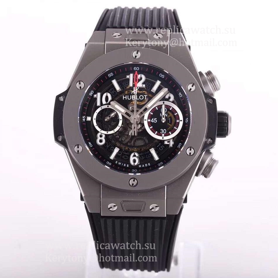 Replica Hublot Big Bang Unico Titanium 411.NX.1170.RX Noob Factory Titanium Skeleton Dial HUB1242