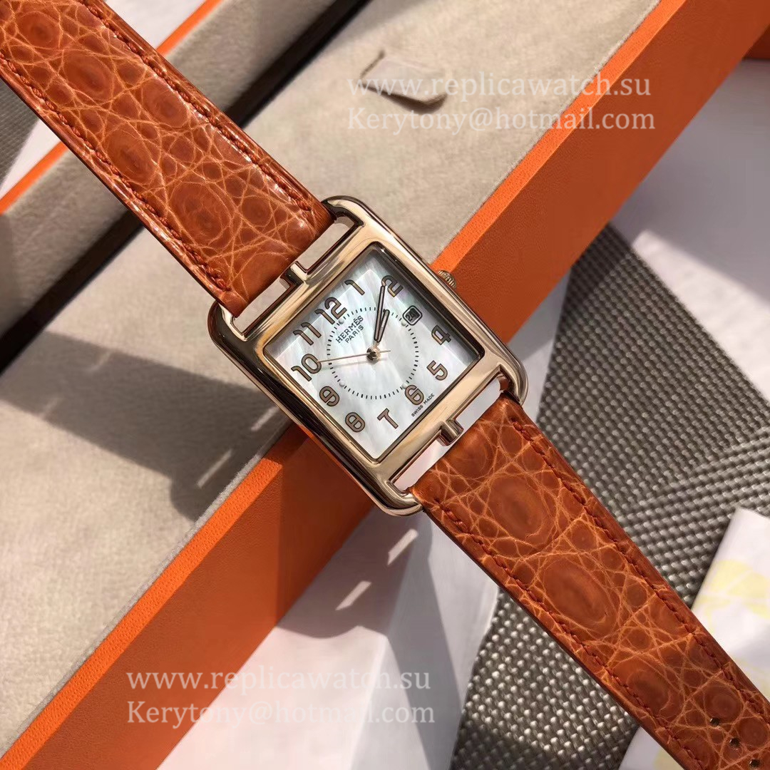 Perfect Replica H**me5 Cape Cod 29mm Ladies Z6F Rose Gold MOP Dial Quartz (Box included)