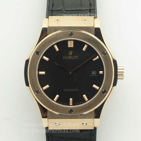 Perfect Replica Hublot Classic Fusion King Gold 42mm 511.OX.1181.LR F16 Rose Gold Black Dial 2892