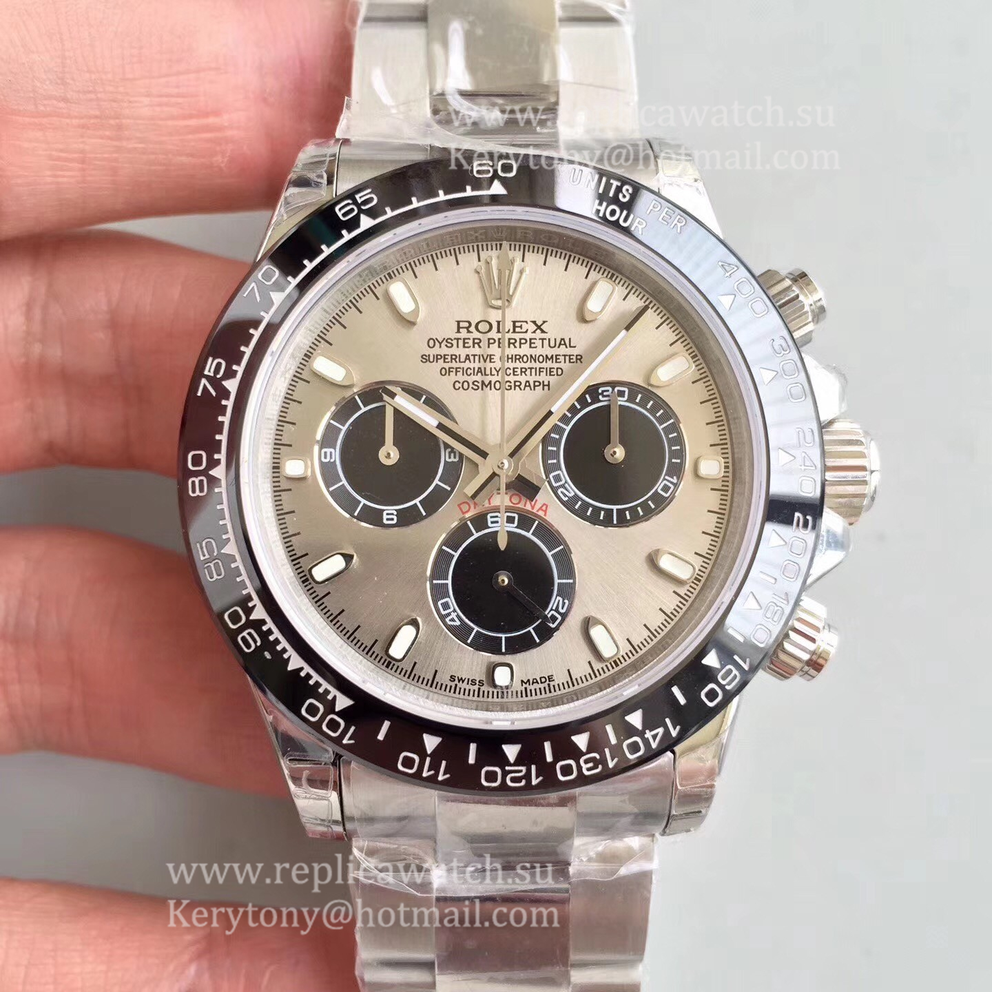 NEW Replica R01ex Daytona  116500 LN JHF SS Silver Dial 4130