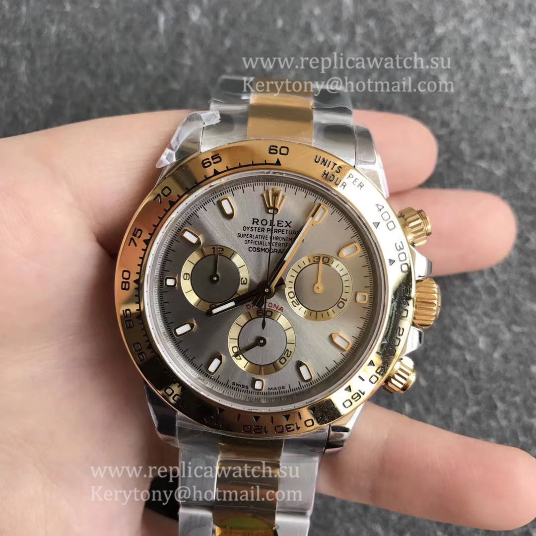 Perfect Replica R01ex Daytona  116503 2020 Noob Factory SS 904L & Yellow Gold Anthracite Dial 4130
