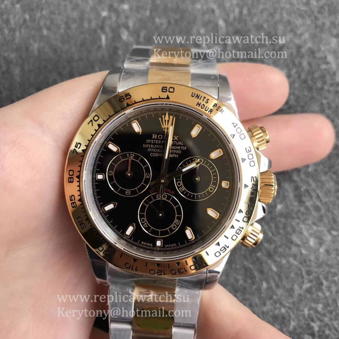 NEW Replica R01ex Daytona  116503 2020 Noob Factory SS 904L & Yellow Gold Black Dial 4130