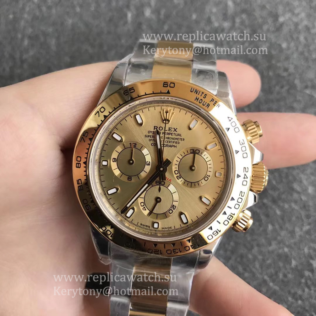 Shop R01ex Daytona  116503 2020 Noob Factory SS 904L & Yellow Gold Champagne Dial 4130
