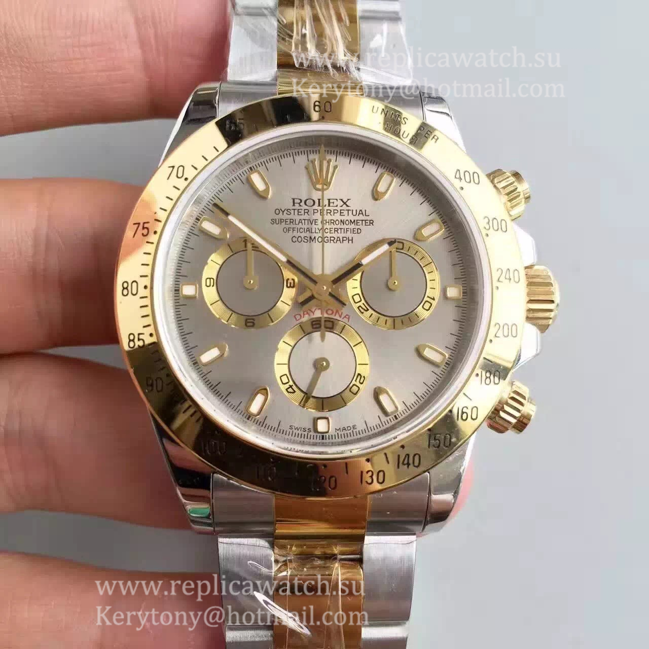 High Quality R01ex Daytona  116503 JF SS & Yellow Gold Grey Dial 7750
