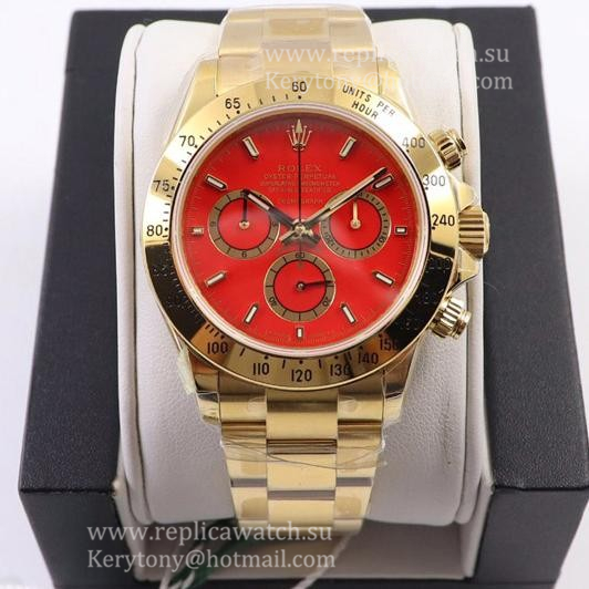 Shop R01ex Daytona  116508 JHF Yellow Gold Red Dial 4130