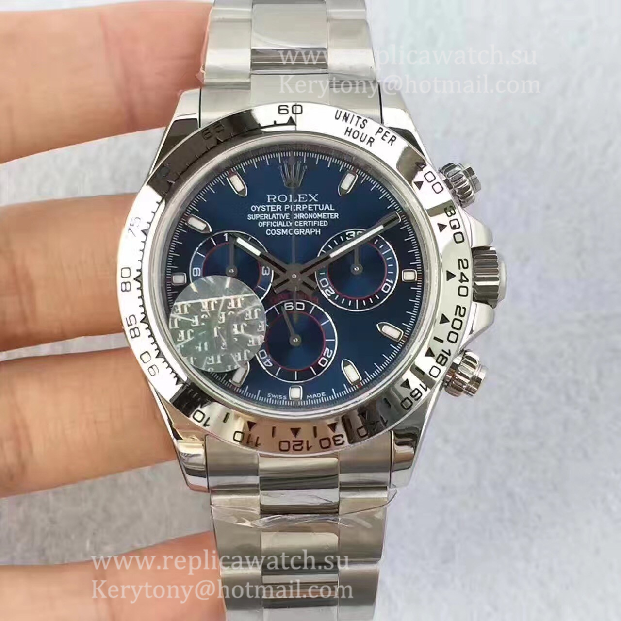 Copy R01ex Daytona  116509 JF SS Blue Dial 7750