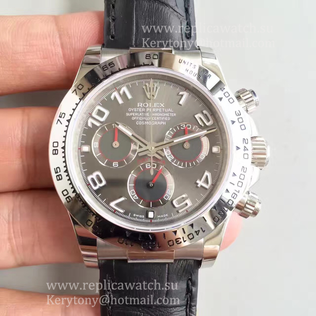 High Quality R01ex Daytona  116509 JHF SS Anthracite Dial 4130