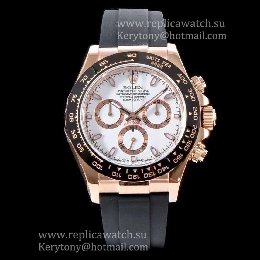 Shop R01ex Daytona  116515 LN ARF V2 Rose Gold Plated SS 904L White Dial 4130
