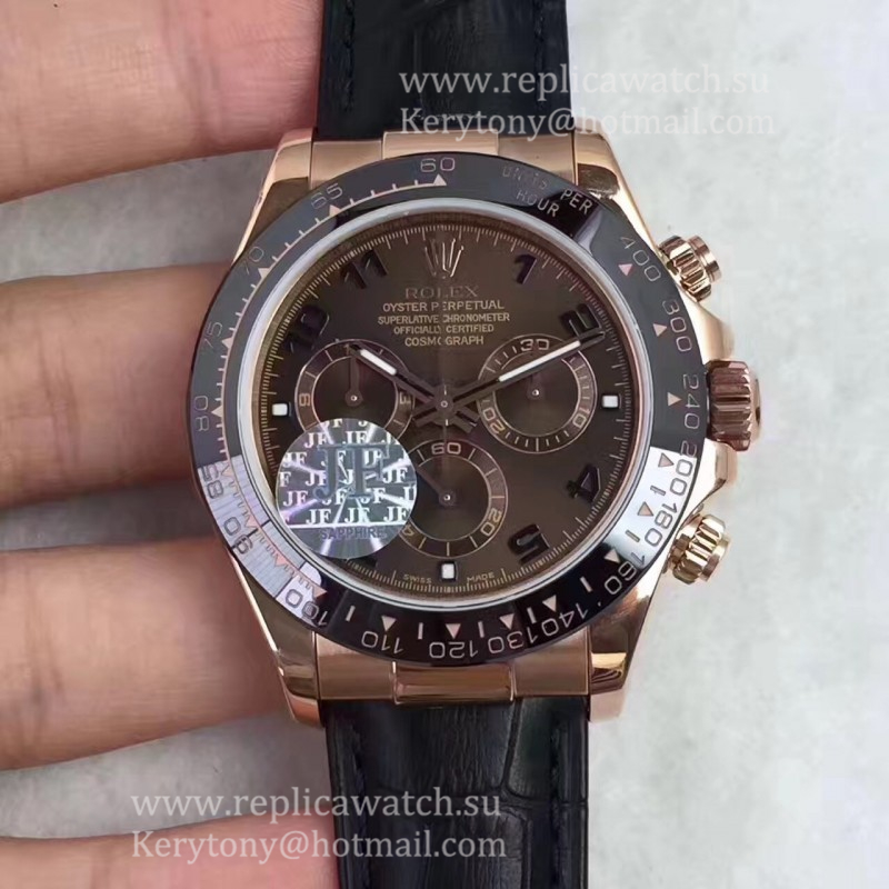 Copy R01ex Daytona  116515 LN JF Rose Gold Chocolate Dial 7750