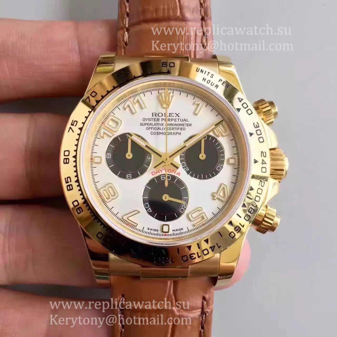 Best Price R01ex Daytona  116518 JHF Yellow Gold White Dial 4130