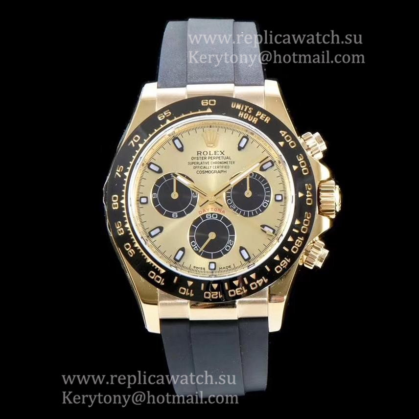 Replica R01ex Daytona  116518 LN ARF V2 Yellow Gold Champagne Dial 4130