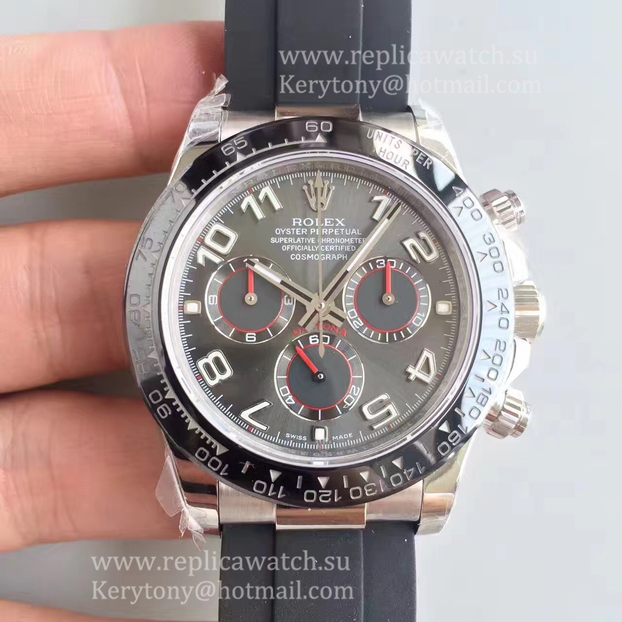 Perfect Replica R01ex Daytona  116519 LN JHF SS Anthracite Dial 4130