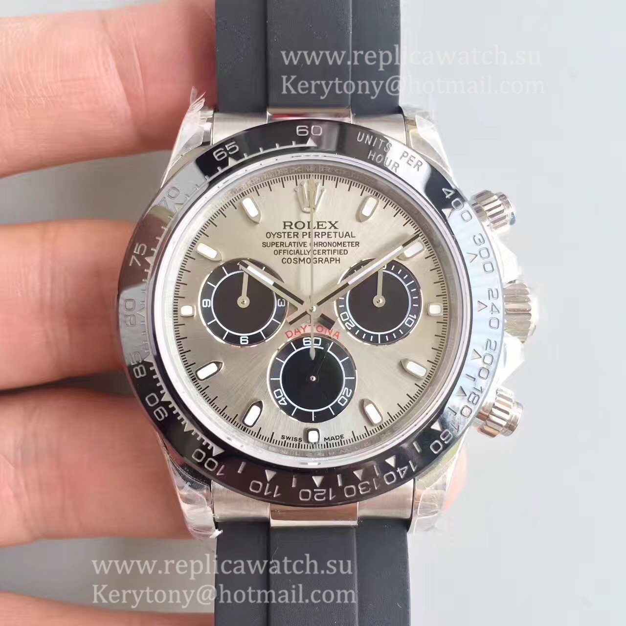 Fake R01ex Daytona  116519 LN JHF SS Silver Dial 4130