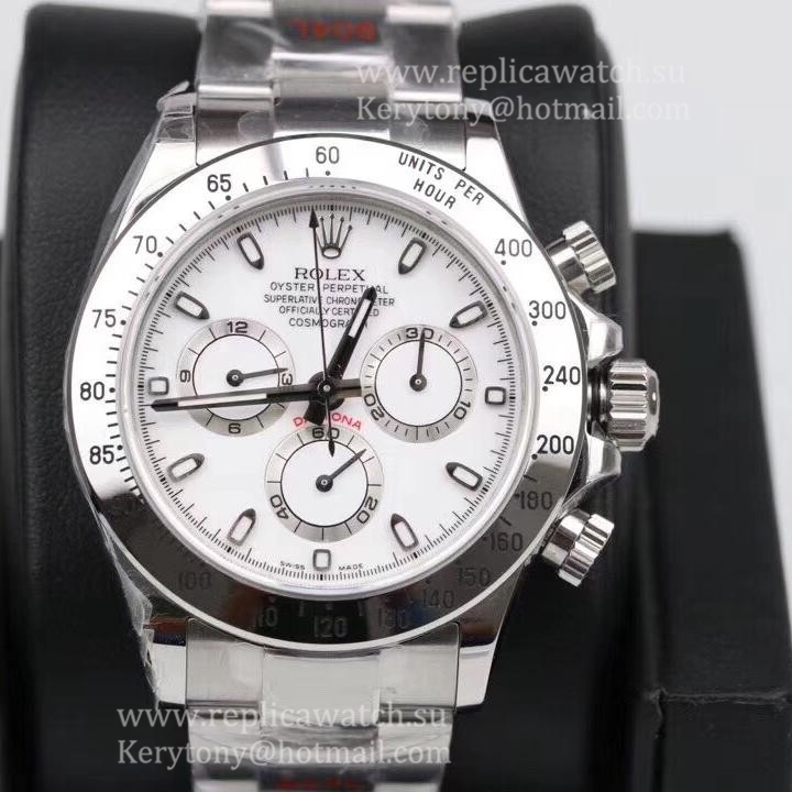 Best Price R01ex Daytona  116520 GMF SS 904L White Dial 4130
