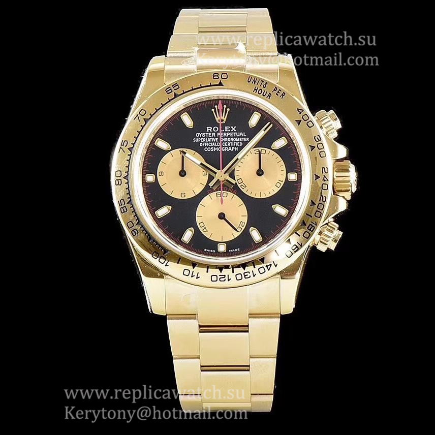 Shop R01ex Daytona  Paul Newman 116508 ARF SS 904L & Yellow Gold Platted Black Dial 4130