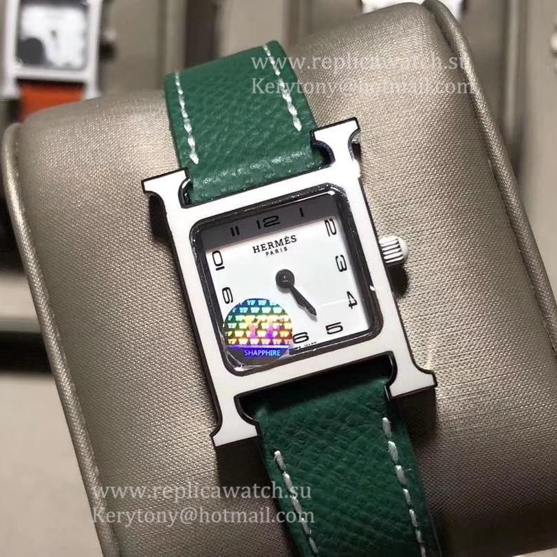 Replica H**me5 Heure H 21mm 2019 Ladies YF SS White Dial Quartz (Box included)