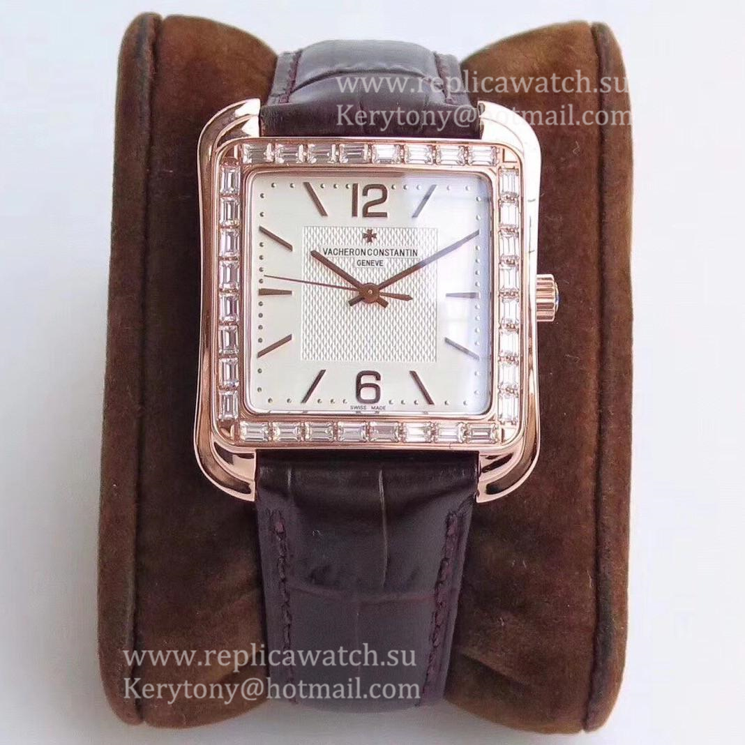Best Price Vacheron C0nstan1n Historiques Toledo 1951 86300/000R-9826 GSF Rose Gold & D1am0nds White Dial  M9015