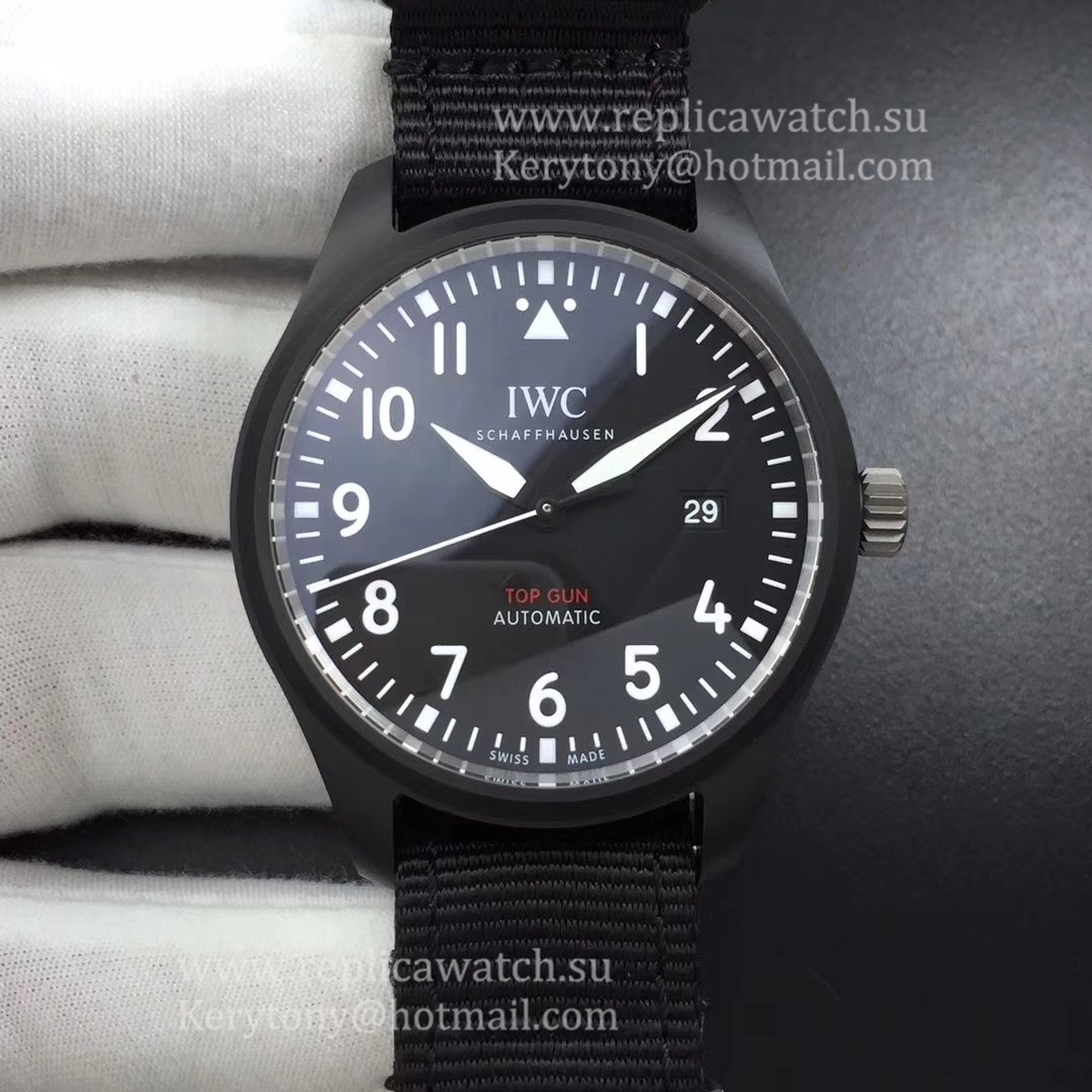 High Quality IWC Pilot Mark XVIII IW326901 M+F Ceramic Black Dial 35111