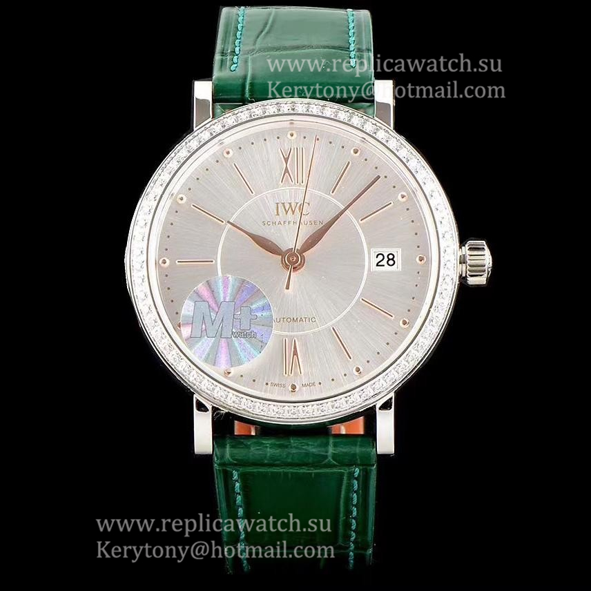 Best Price IWC Portofino Automatic 37 IW458112 Ladies M+F SS & D1am0nd Silver Dial 35111