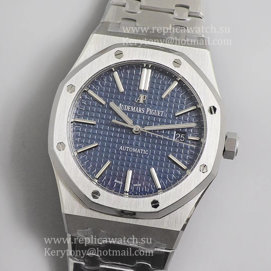 Perfect Replica Audemars Royal Oak 15400 Z+F SS Grey Dial 3120 (Free Box)