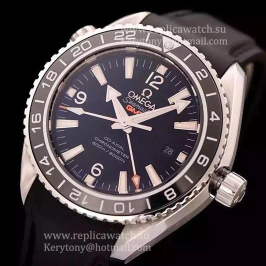 NEW Replica 0me*ga Seamaster Planet Ocean GMT SS Black Dial  8605