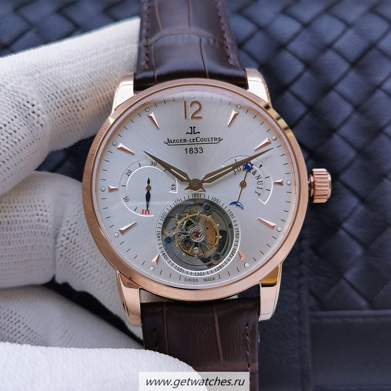 NEW Replica Jaeger-LeCoultre 1833 Master Grande Tradition BMF Rose Gold White Dial Tourbillon