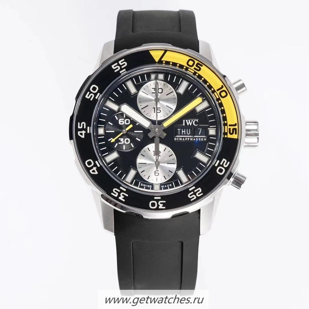 High Quality IWC Aquatimer Chrono IW3767 BLSF SS Black Dial 7750