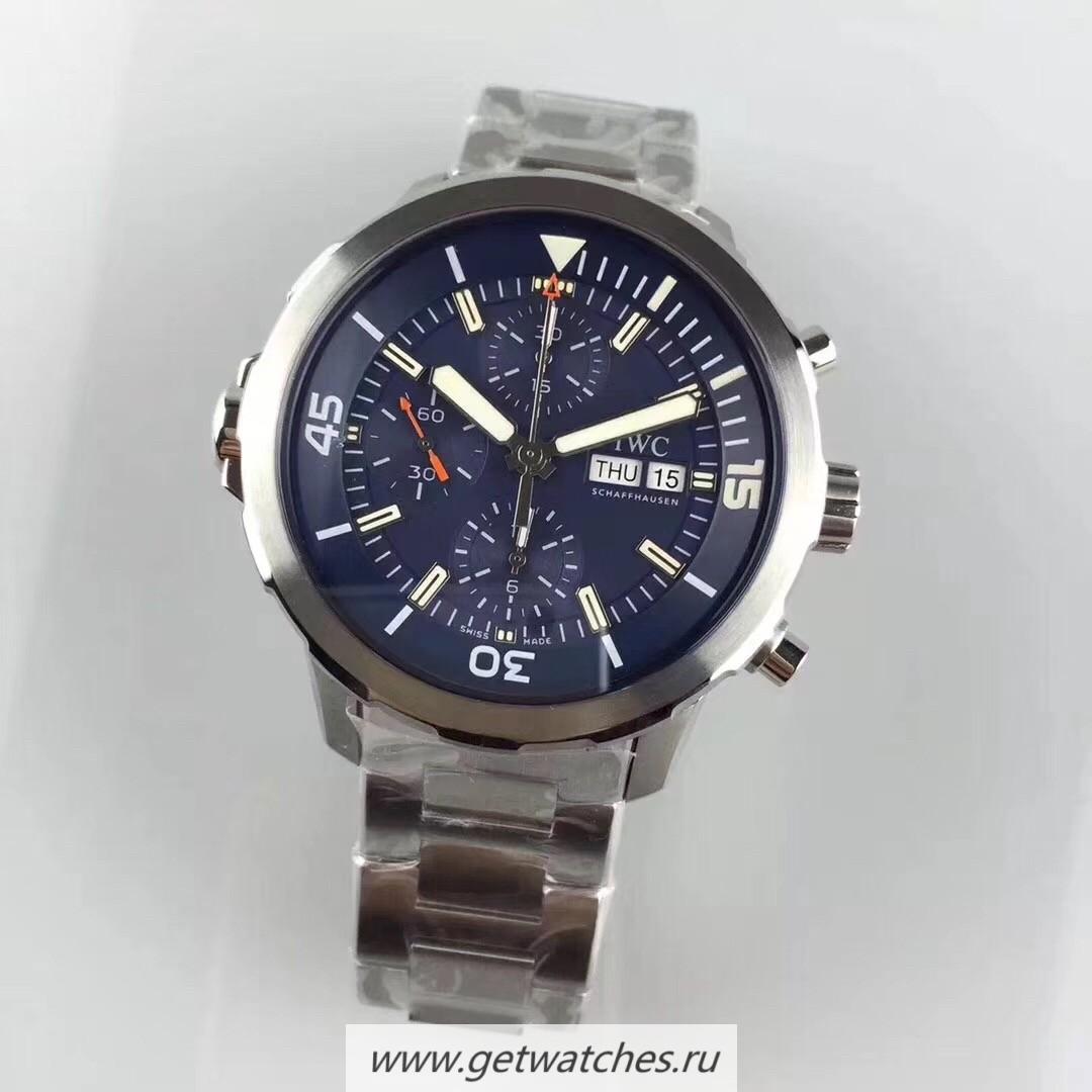 Fake IWC Aquatimer Chrono IW376805 HBB V6F SS Blue Dial 7750