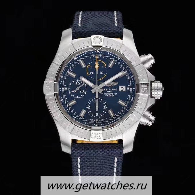 Perfect Replica Breitling Avenger Chrono 45 TF SS Blue Dial 7750