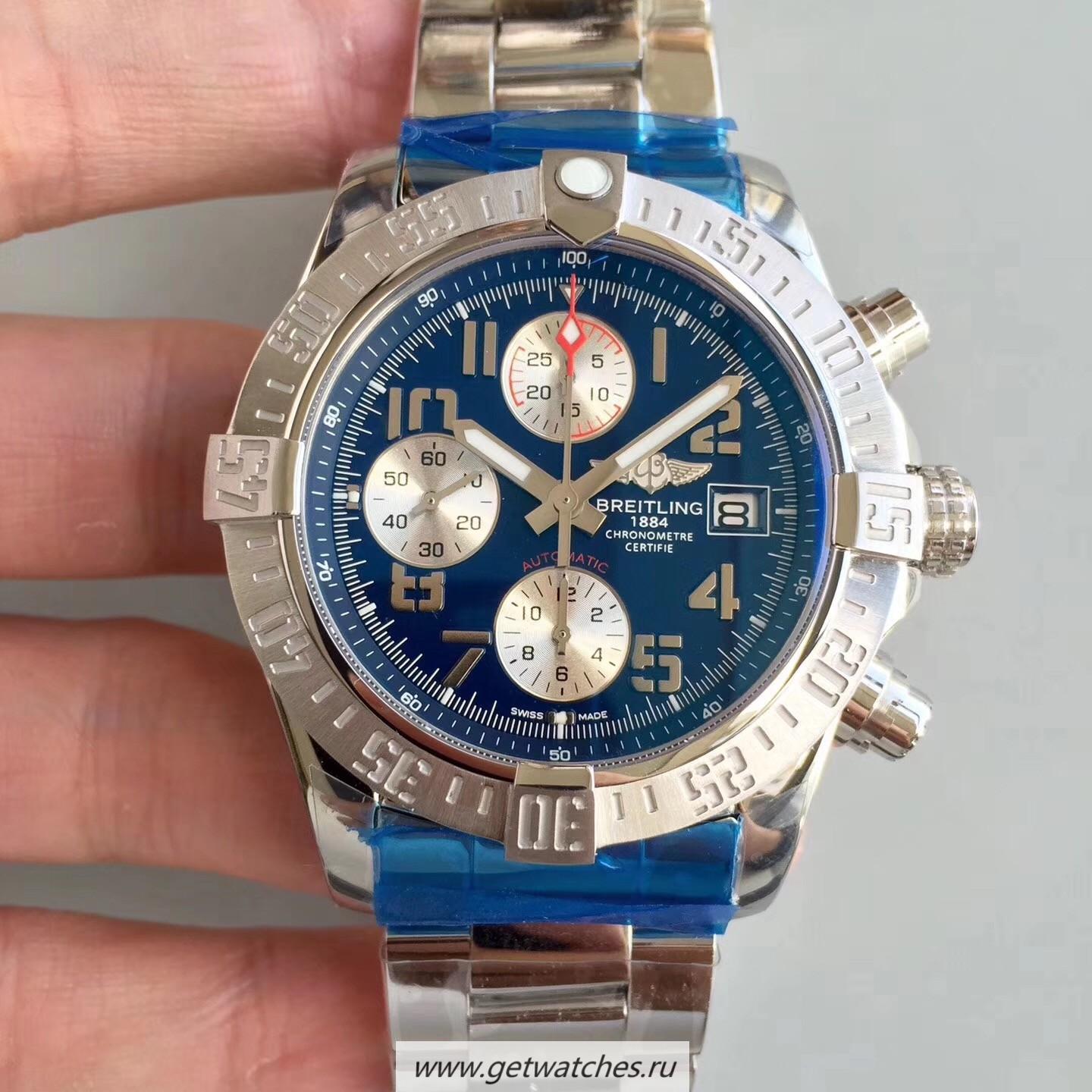 Fake Breitling Avenger II Automatic Chrono A1338111/C870SS GF SS Blue Dial 7750