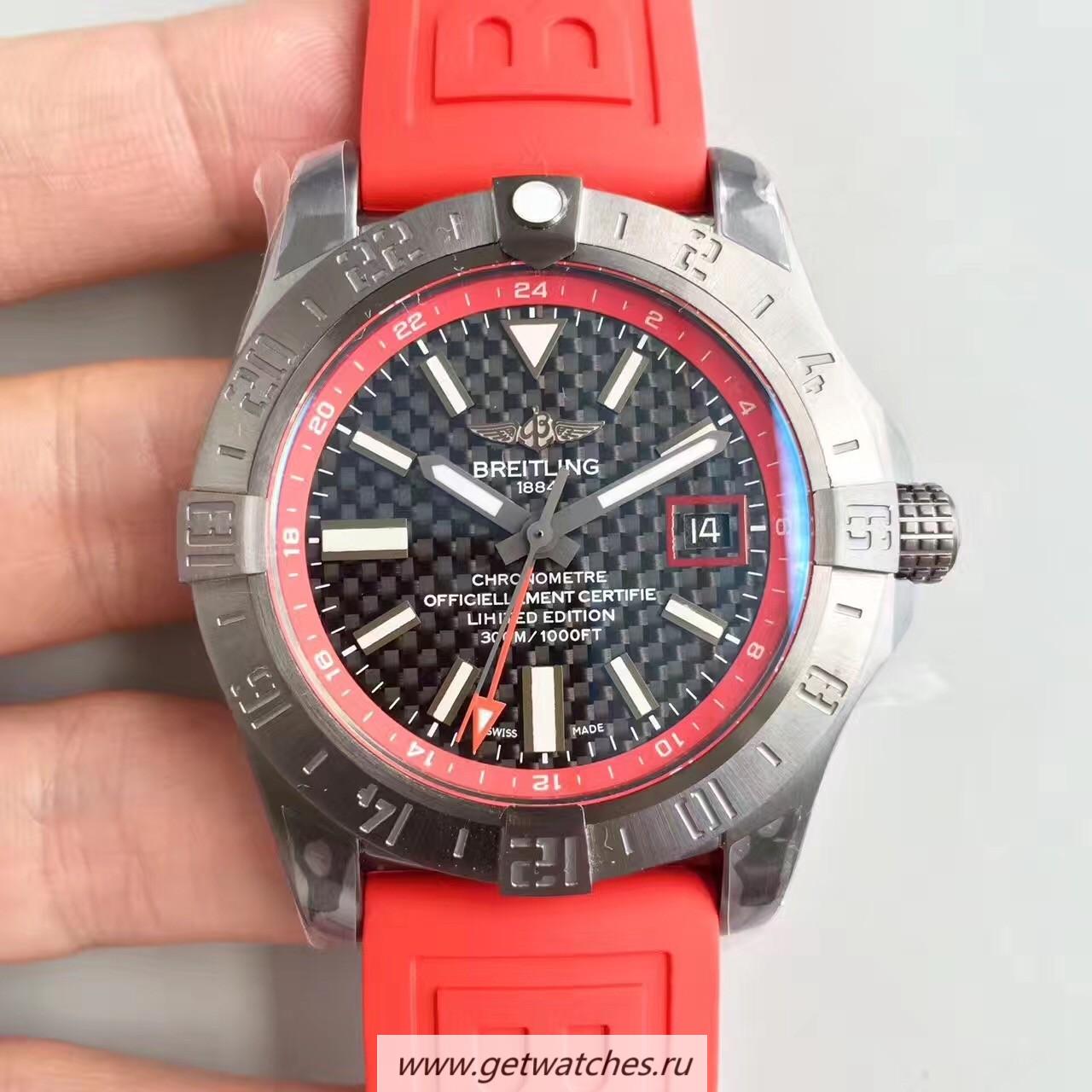 Fake Breitling Avenger II GMT A3239011/BC35/433X/A20BA.1 GF SS Carbon Fiber Dial 2836