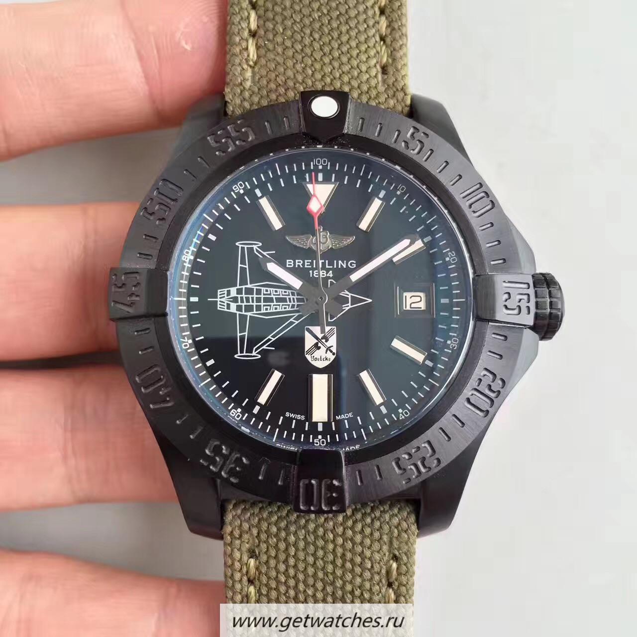 NEW Replica Breitling Avenger II Seawolf Boelcke M173316Y/BE72 GF PVD Black Dial 2824
