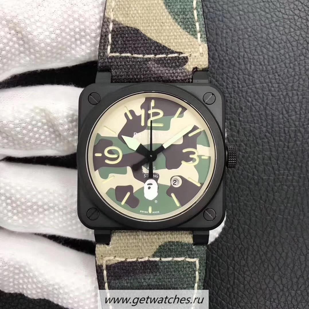 Replica Bell & Ross BR 03-92 PVD Bape Noob Factory V3 PVD Camouflage Apes Dial M9015