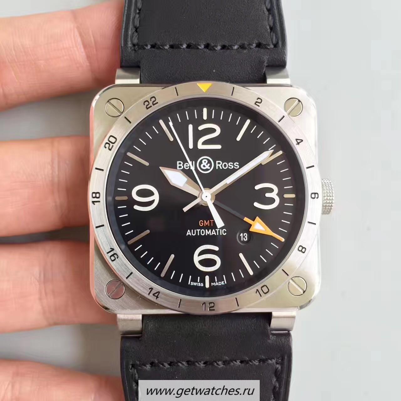Perfect Replica Bell & Ross BR 03-93 GMT ZF SS Black Dial 2836
