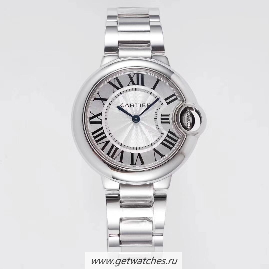 Fake Ca*t1er Ballon Bleu 33mm AF V2 SS Silver Dial Ronda Quartz