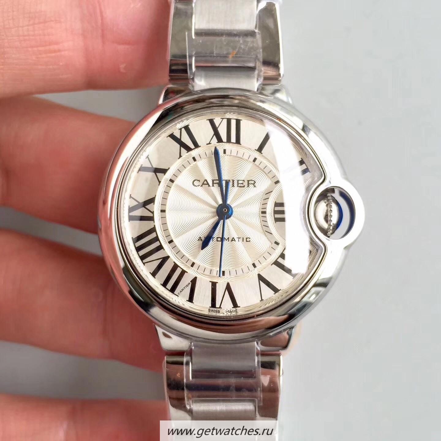 Best Price Ca*t1er Ballon Bleu 33mm W6920071 TWF SS Silver Dial Seiko NH05A