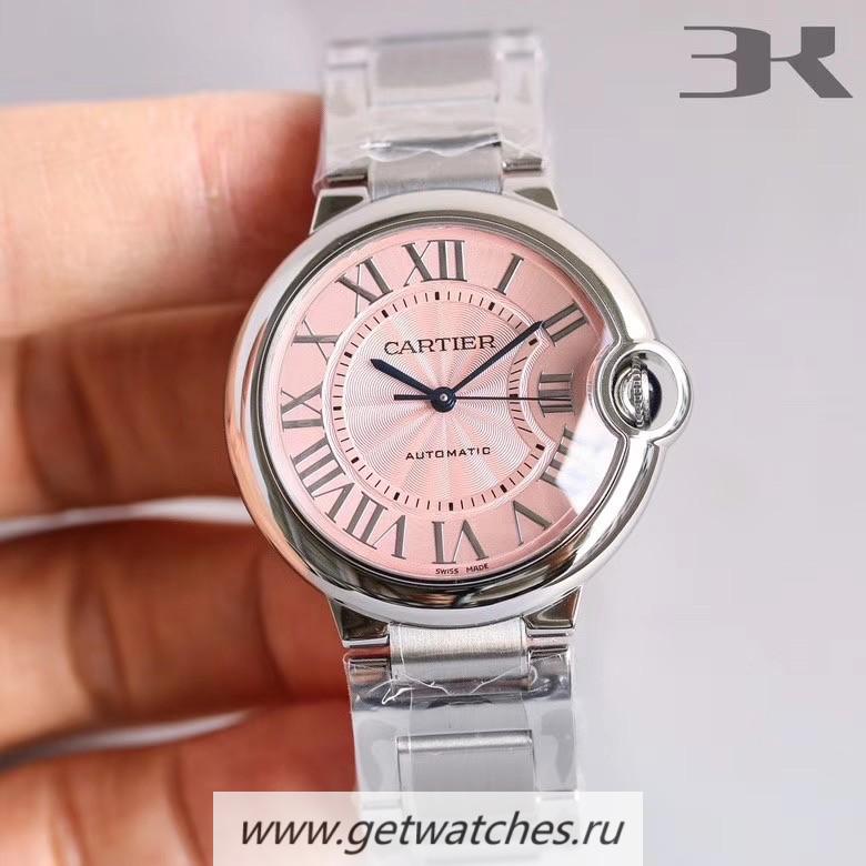 Best Price Ca*t1er Ballon Bleu 36mm 3KF SS Pink Dial Seiko NH05A
