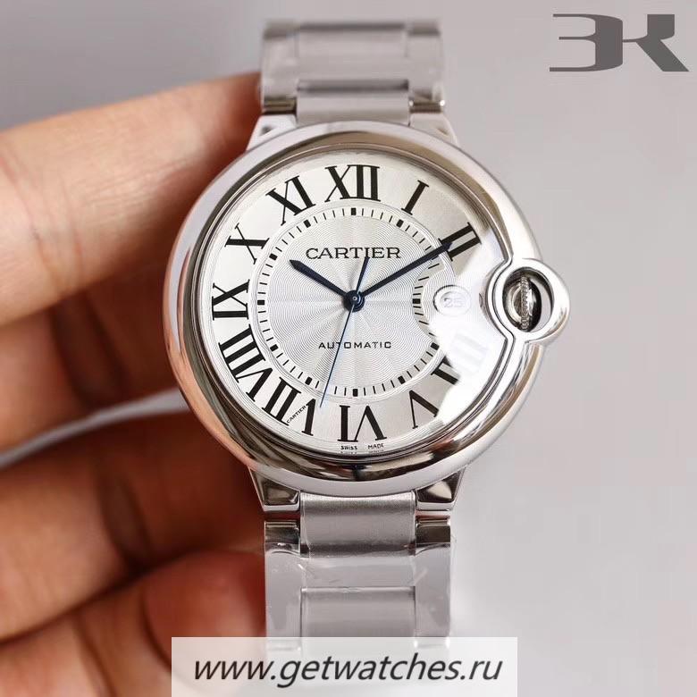 Fake Ca*t1er Ballon Bleu 42mm 3KF SS Silver Dial Seiko NH05A