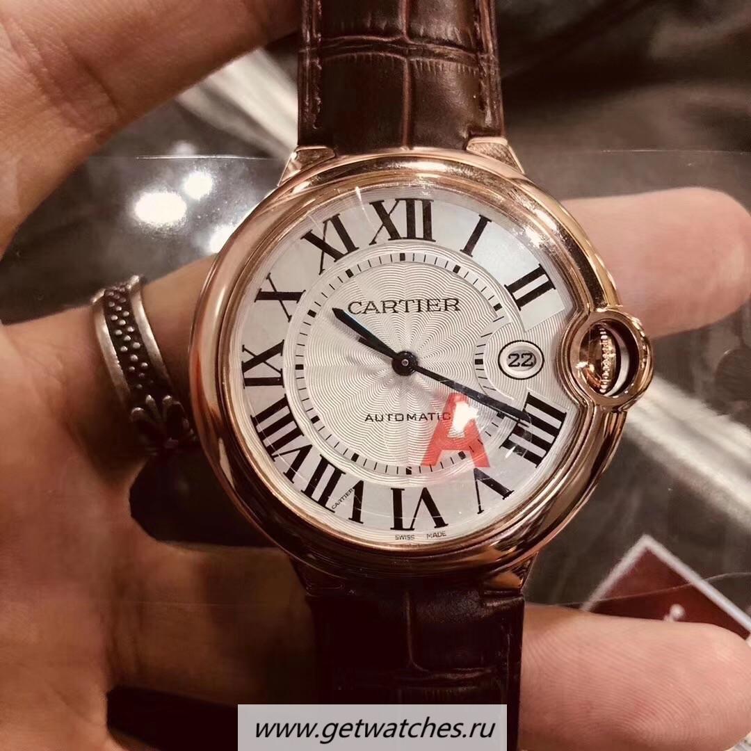 Best Price Ca*t1er Ballon Bleu 42mm W6900651 V6F Rose Gold Silver Dial Seiko NH05A