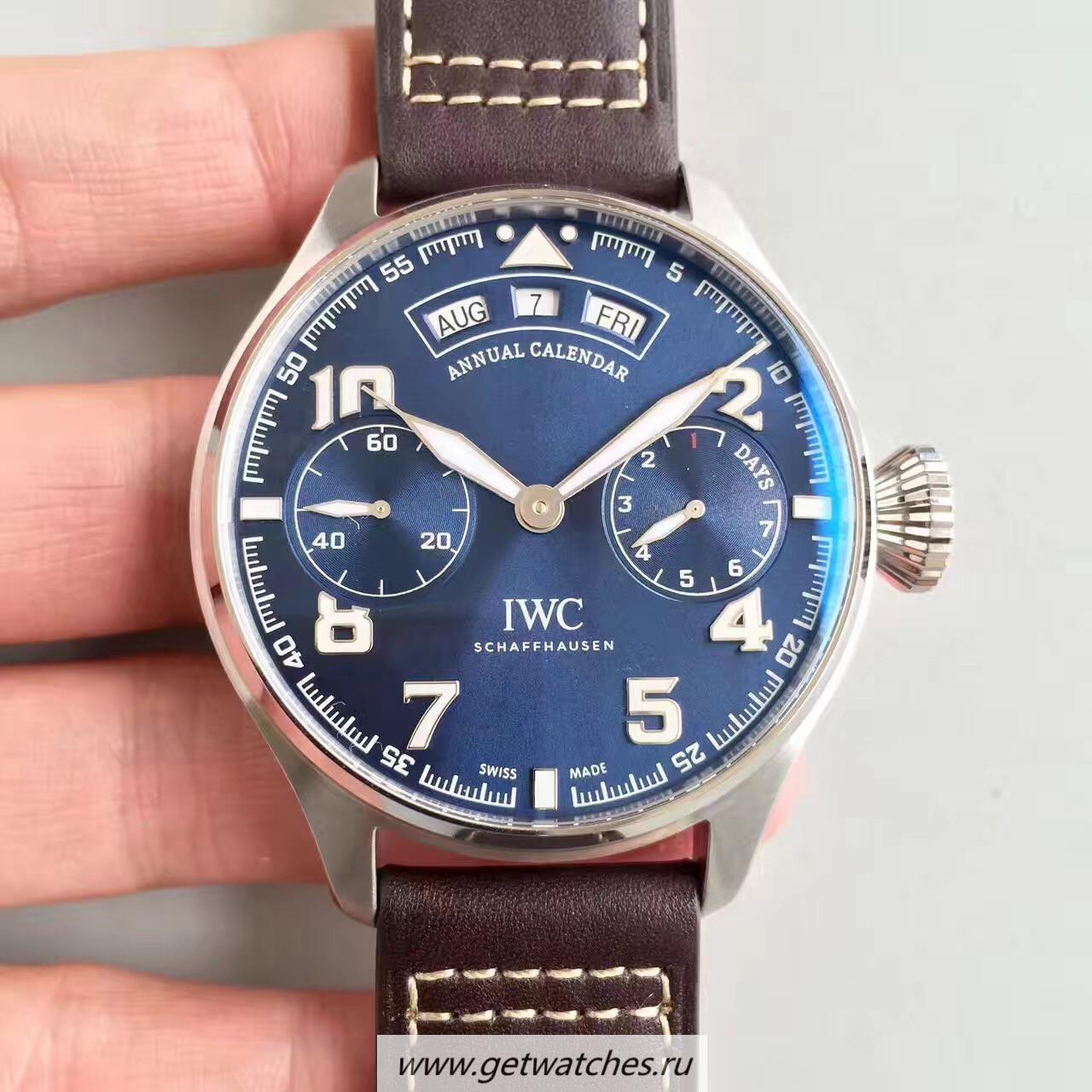 Shop IWC Big Pilot Annual Calendar Le Petit Prince IW502703 AZF SS Blue Dial 52850