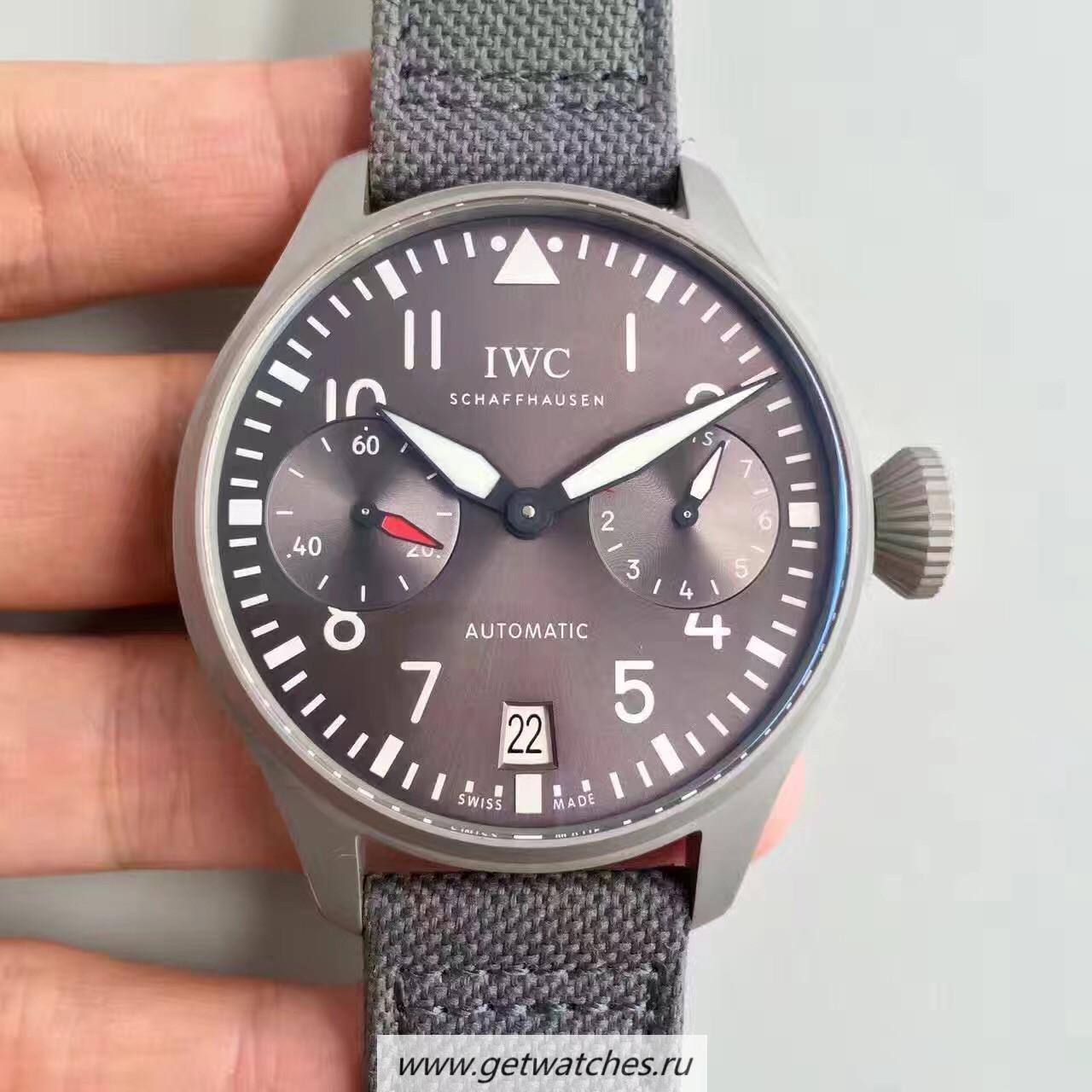 Replica IWC Big Pilot Patrouille Suisse IW500910 ZF SS Blasted Anthracite Dial 51011