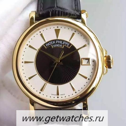 High Quality Pat*k Phi1i*pe Calatrava 5153 Yellow Gold White & Black Dial 324SC
