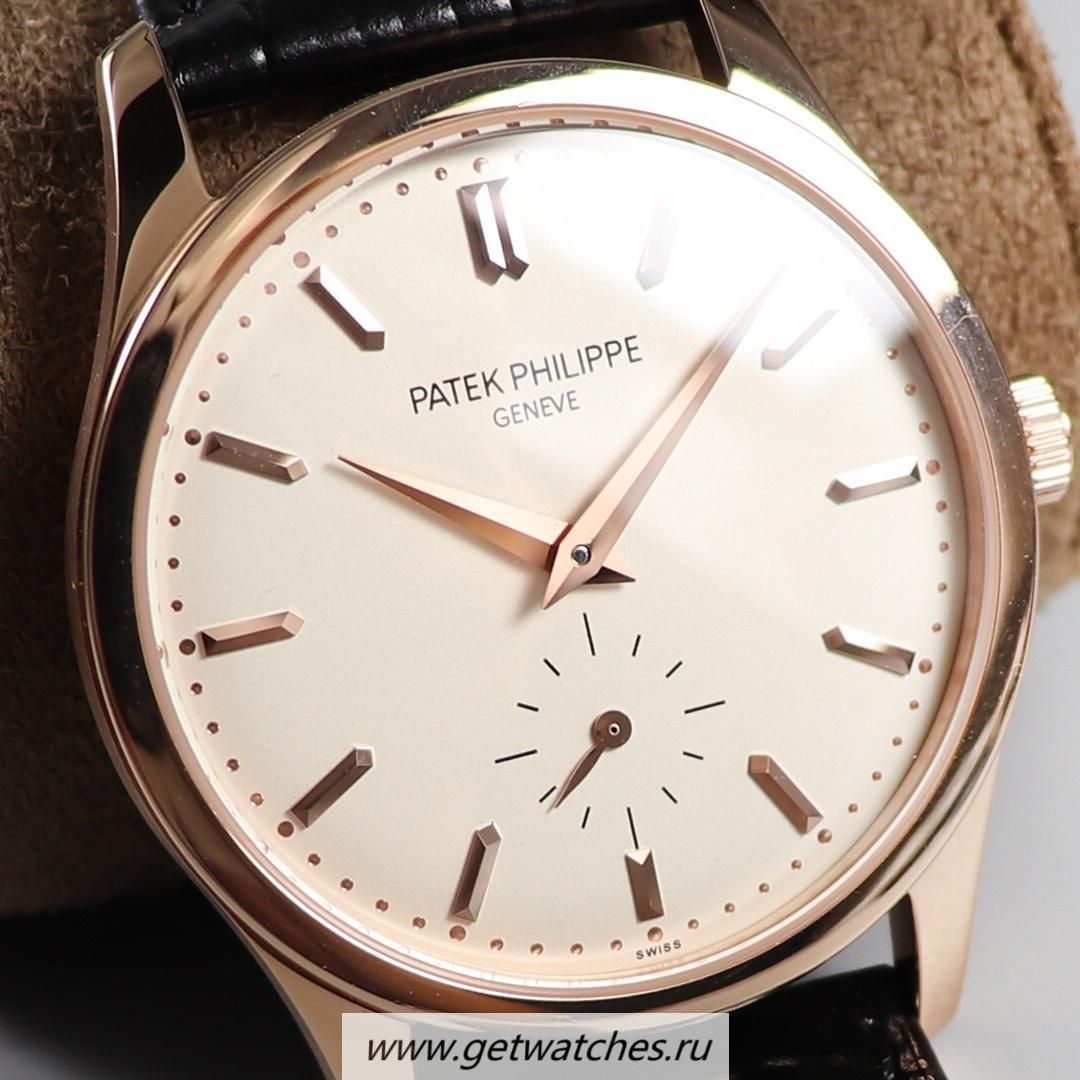 Shop Pat*k Phi1i*pe Calatrava 5196 AIF Rose Gold White Dial A23J