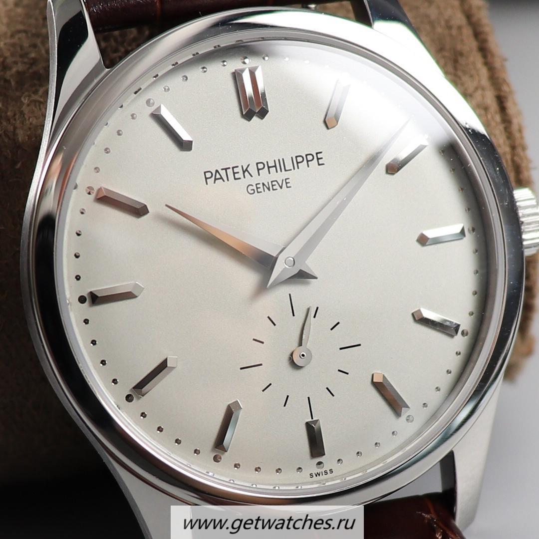 Copy Pat*k Phi1i*pe Calatrava 5196 AIF SS White Dial A23J