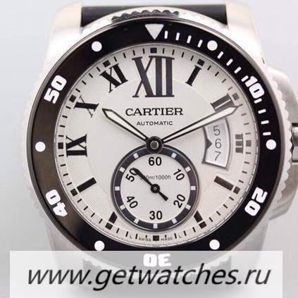 Perfect Replica Ca*t1er Calibre Diver 42mm V6F SS White Dial M9015
