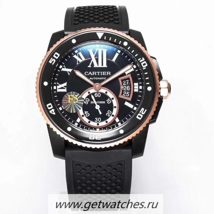 High Quality Ca*t1er Calibre Diver W2CA0004 42mm F5F PVD & Rose Gold Black Dial 1904